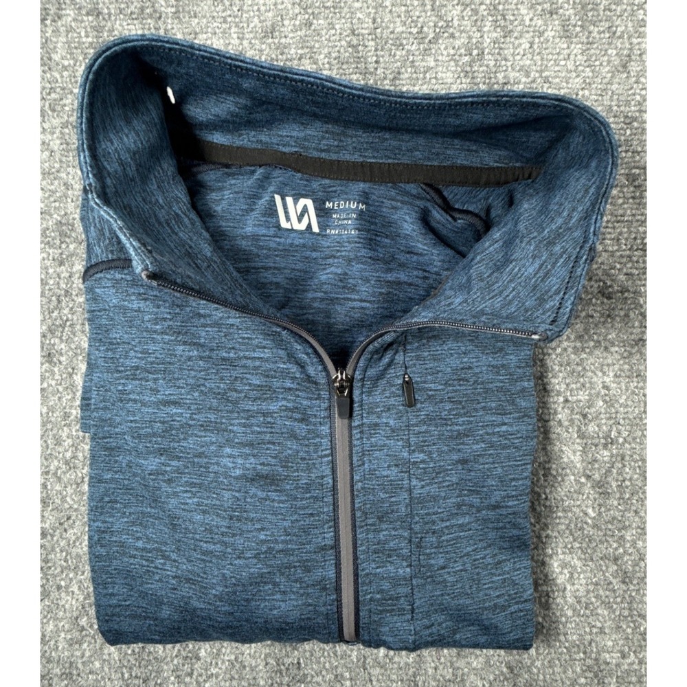 VRST Quarter Zip Pullover Mens M Blue Heather Performance Running Athletic